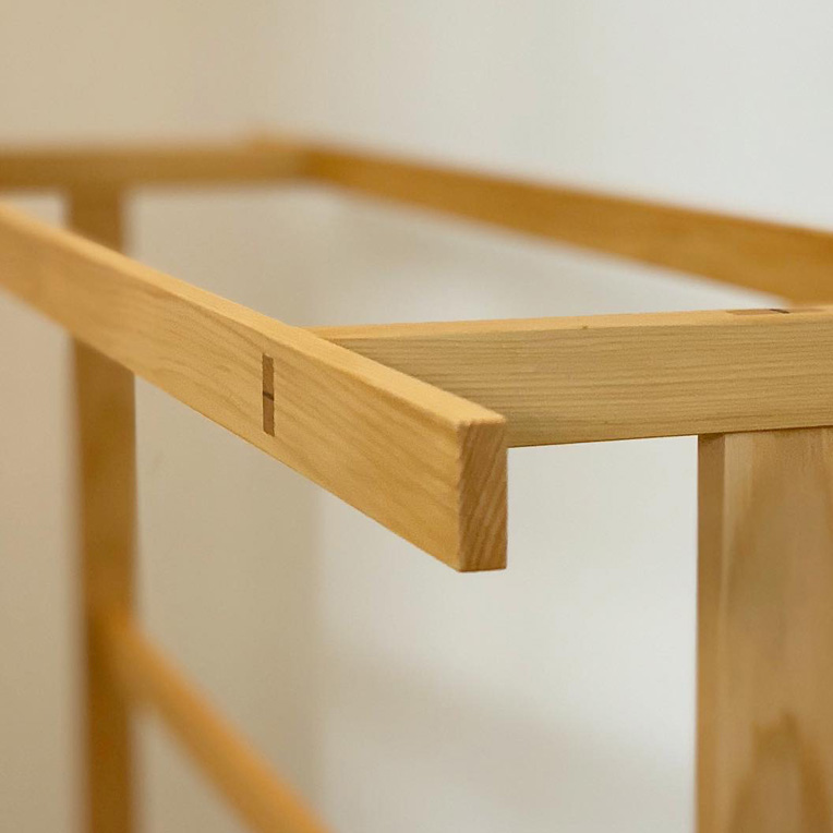 Shaker clothes rack made from Celery Top Pine